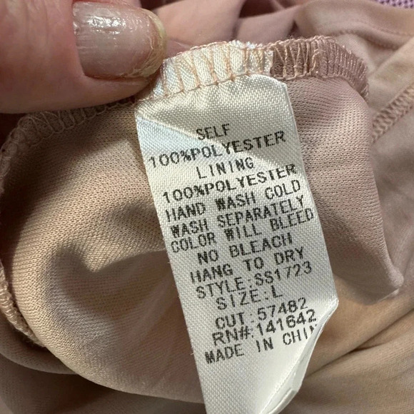 She + Sky Ruffle Mock Wrap Dress Size Large - Picture 6 of 12